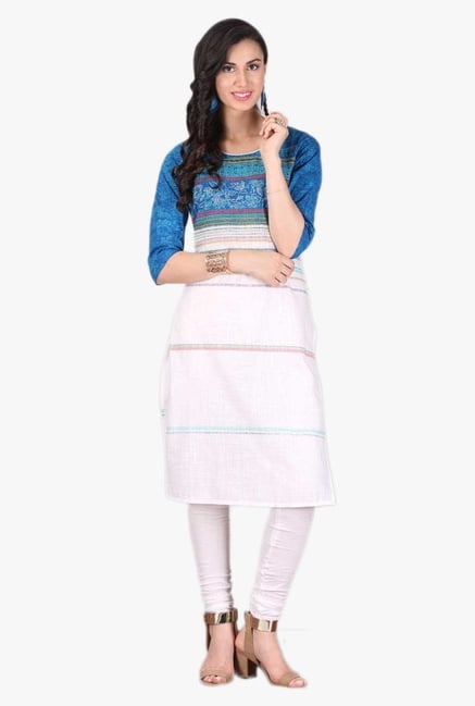 Aurelia White Printed Cotton Kurta Aurelia White Printed Cotton Kurta