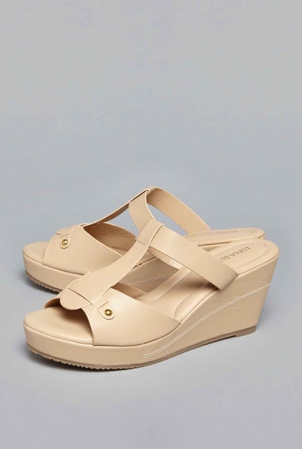 LUNA BLU by Westside Beige Slip-On Sandals LUNA BLU by Westside Beige Slip-On Sandals