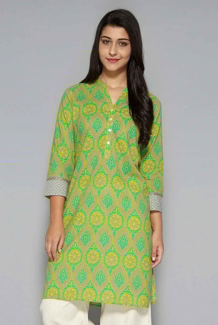 Utsa by Westside Lime Green Kurta Utsa by Westside Lime Green Kurta