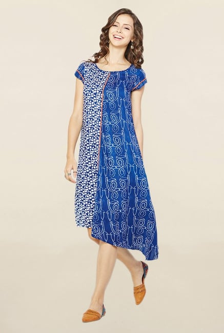 Global Desi Indigo Printed Tunic Global Desi Indigo Printed Tunic