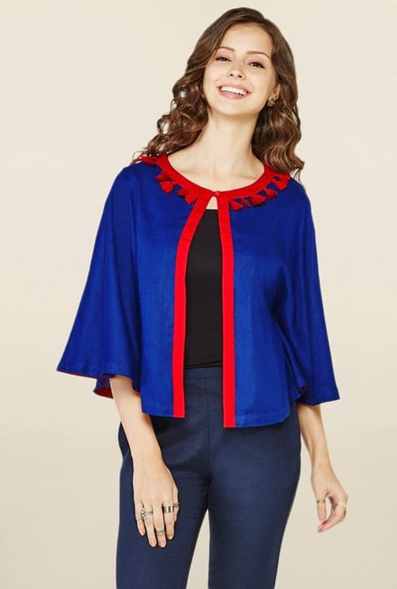 Global Desi Navy Rayon Shrug Global Desi Navy Rayon Shrug