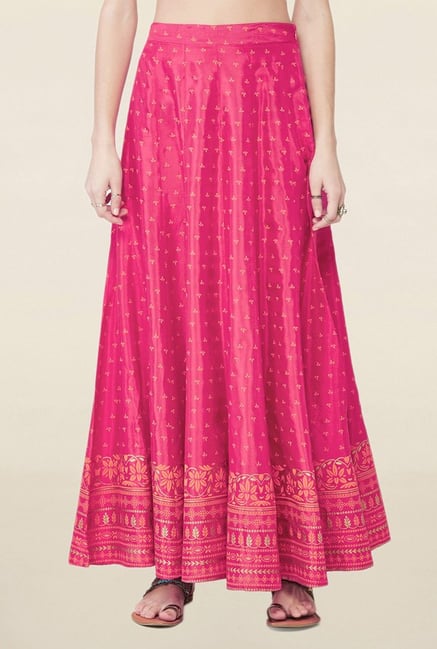 Global Desi Pink Embroidered Suit Set Global Desi Pink Embroidered Suit Set