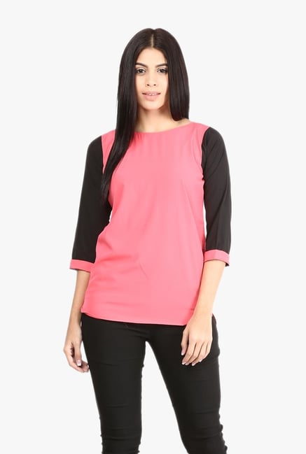 Mayra Pink Round Neck Top Mayra Pink Round Neck Top