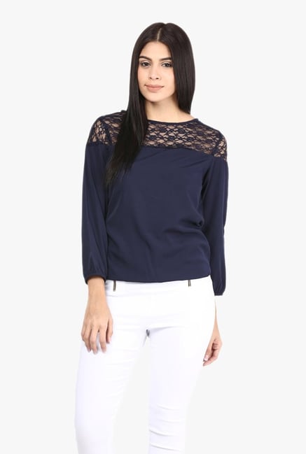 Mayra Navy Lace Top Mayra Navy Lace Top