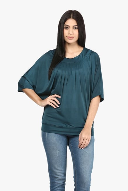 Mayra Green Round Neck Top Mayra Green Round Neck Top