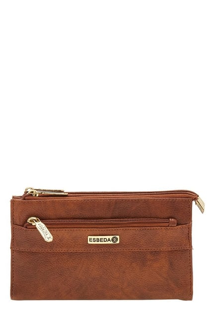 Esbeda Twin Tan Distressed Bi-Fold Wallet Esbeda Twin Tan Distressed Bi-Fold Wallet