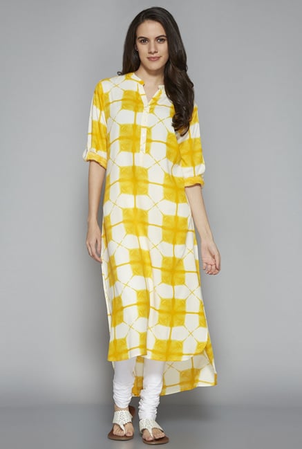Utsa by Westside Yellow High-low Kurta Utsa by Westside Yellow High-low Kurta