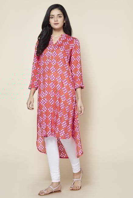 Zudio Fuchsia High-low Kurta Zudio Fuchsia High-low Kurta
