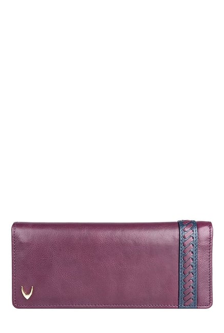 Hidesign Drew W1 Purple Interlaced Leather Wallet Hidesign Drew W1 Purple Interlaced Leather Wallet