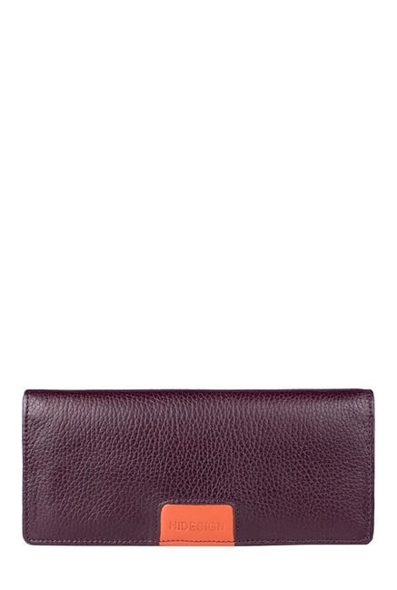 Hidesign Meghan W2 Purple RFID Leather Bi-Fold Wallet Hidesign Meghan W2 Purple RFID Leather Bi-Fold Wallet