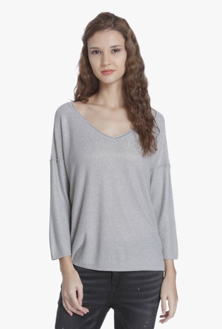 Only Grey Textured Pullover Only Grey Textured Pullover