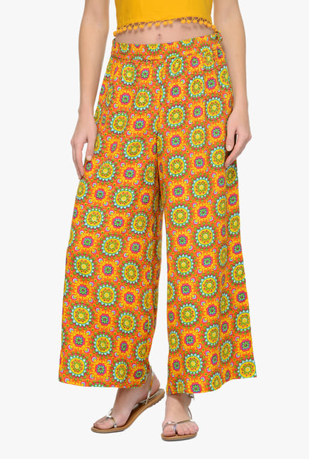 Varanga Orange Printed Palazzo Varanga Orange Printed Palazzo