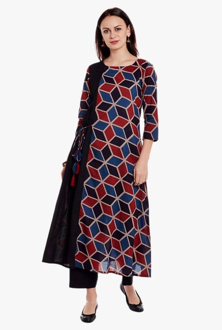 Varanga Multicolor Printed Cotton Kurta Varanga Multicolor Printed Cotton Kurta