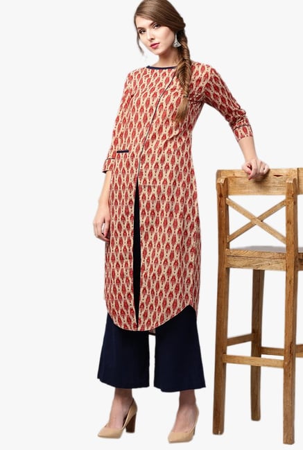 Jaipur Kurti Red Printed Kurta Jaipur Kurti Red Printed Kurta