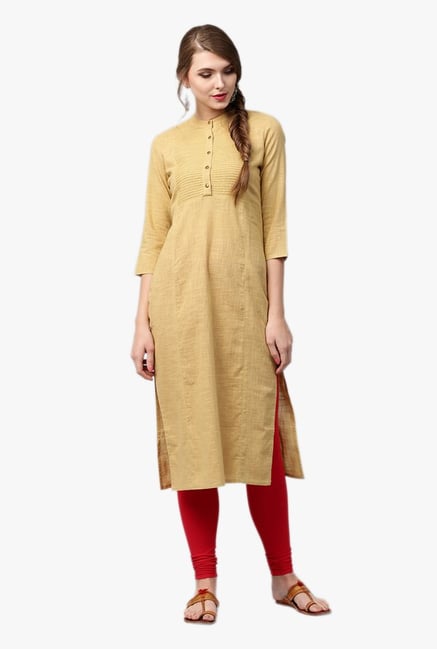 Jaipur Kurti Beige Textured Kurta Jaipur Kurti Beige Textured Kurta