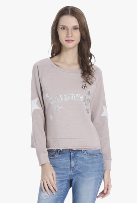 Only Peach Embellished Sweatshirt Only Peach Embellished Sweatshirt