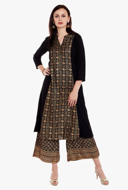 Varanga Black Printed Kurta Varanga Black Printed Kurta