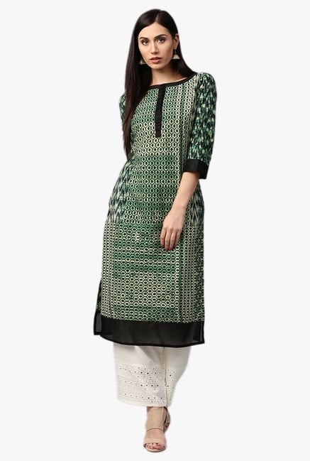 Jaipur Kurti Green Printed Kurta Jaipur Kurti Green Printed Kurta