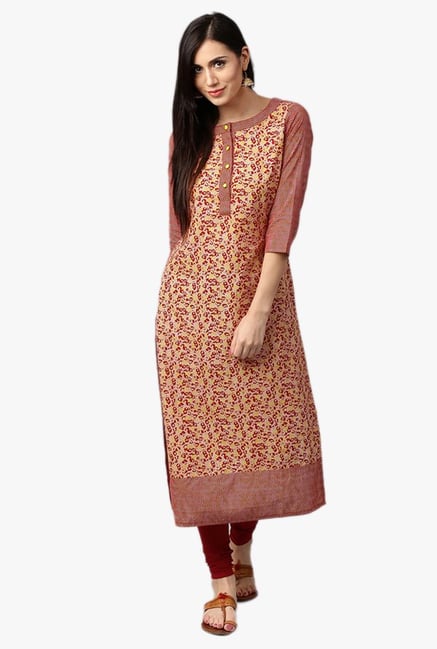 Jaipur Kurti Red Printed Kurta Jaipur Kurti Red Printed Kurta