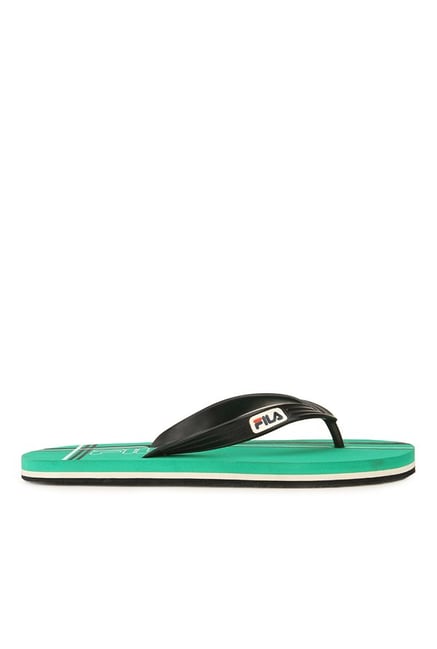Fila Cross Black & Green Flip Flops Fila Cross Black & Green Flip Flops