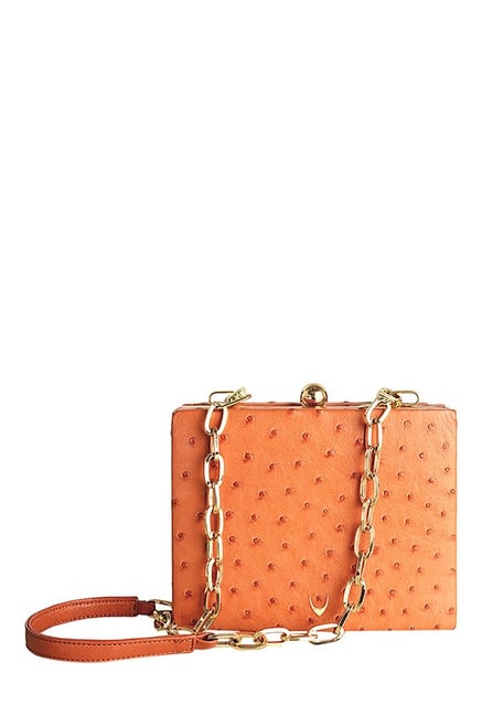 Hidesign Aube Tan Textured Leather Minaudiere Hidesign Aube Tan Textured Leather Minaudiere