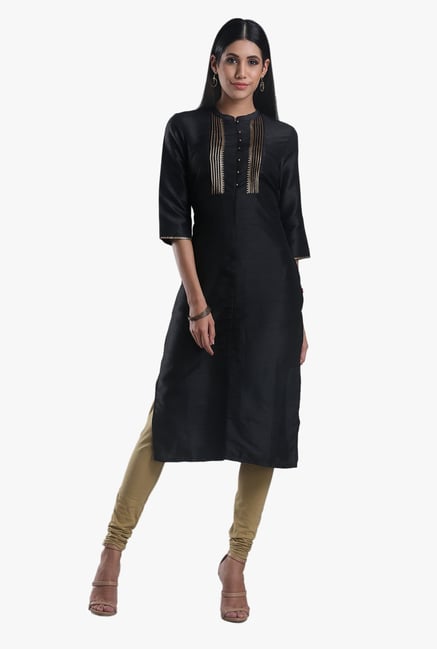W Black Embellished Kurta W Black Embellished Kurta