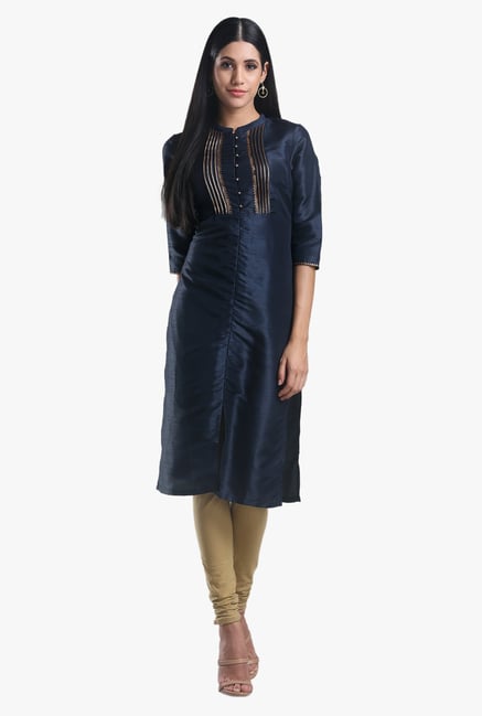 W Navy Embellished Kurta W Navy Embellished Kurta