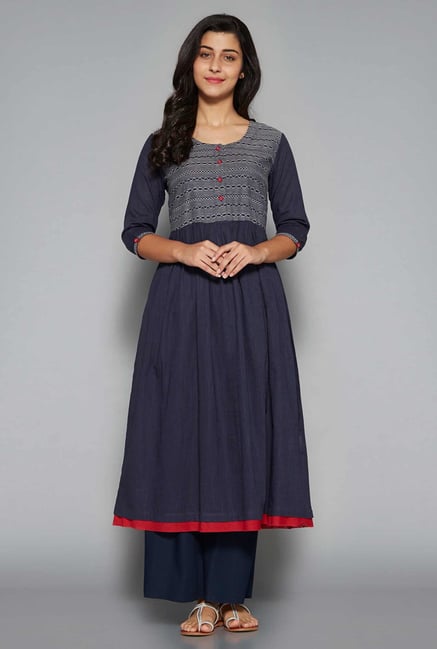 Utsa by Westside Indigo Pure Cotton Kurta Utsa by Westside Indigo Pure Cotton Kurta
