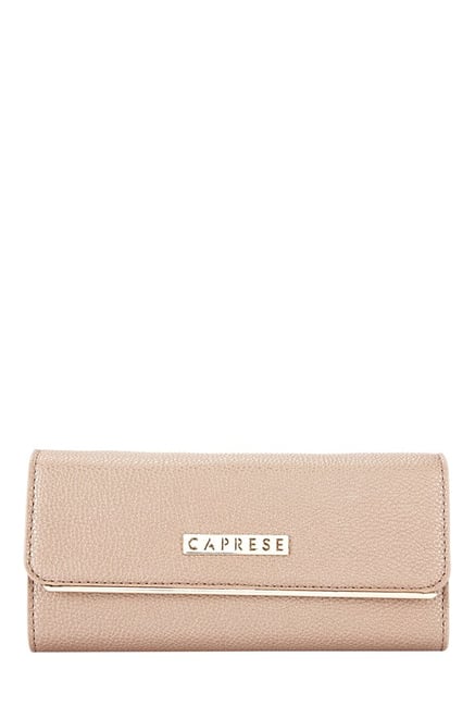 Caprese Nicole Beige Solid Tri-Fold Wallet Caprese Nicole Beige Solid Tri-Fold Wallet