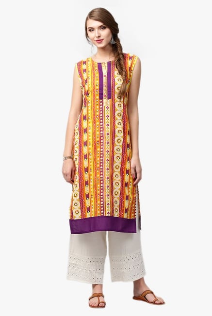 Jaipur Kurti Multicolor Geometric Print Kurta Jaipur Kurti Multicolor Geometric Print Kurta