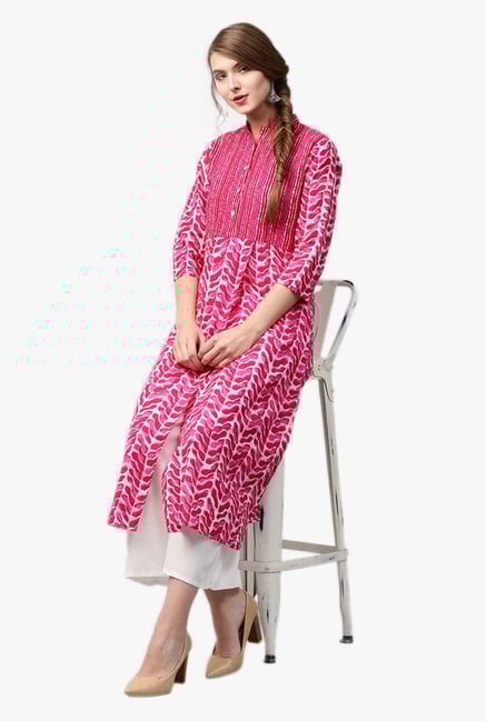 Jaipur Kurti Pink Printed Kurta Jaipur Kurti Pink Printed Kurta
