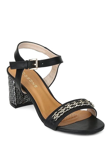 Addons Black Ankle Strap Sandals Addons Black Ankle Strap Sandals