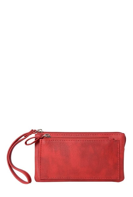 Baggit LMP Agnus N Seafoam Red Distressed Wristlet Baggit LMP Agnus N Seafoam Red Distressed Wristlet