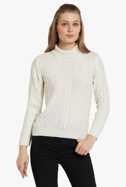 Globus Off White Turtle Neck Pullover Globus Off White Turtle Neck Pullover