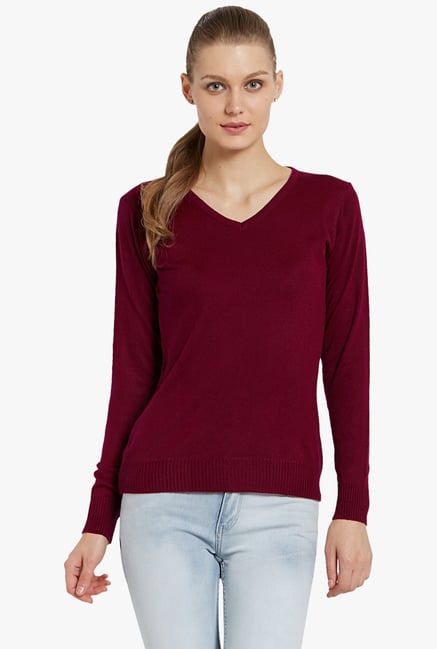 Globus Wine V Neck Pullover Globus Wine V Neck Pullover