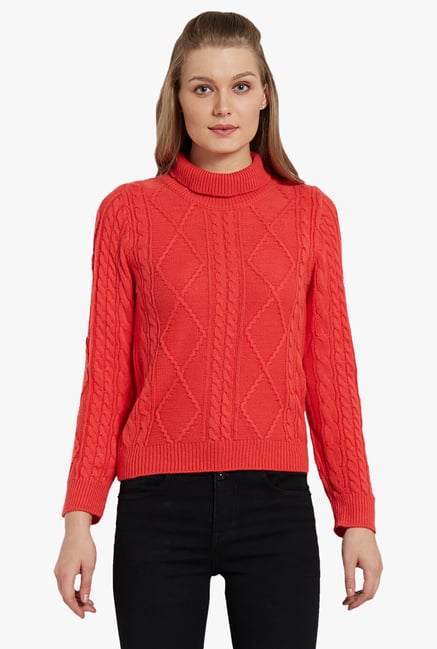 Globus Red Turtle Neck Pullover Globus Red Turtle Neck Pullover