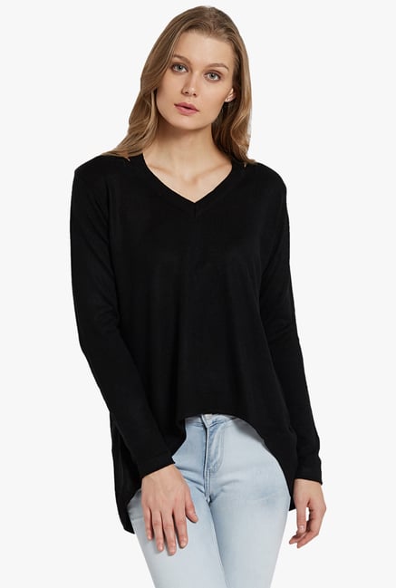 Globus Black V Neck Top Globus Black V Neck Top