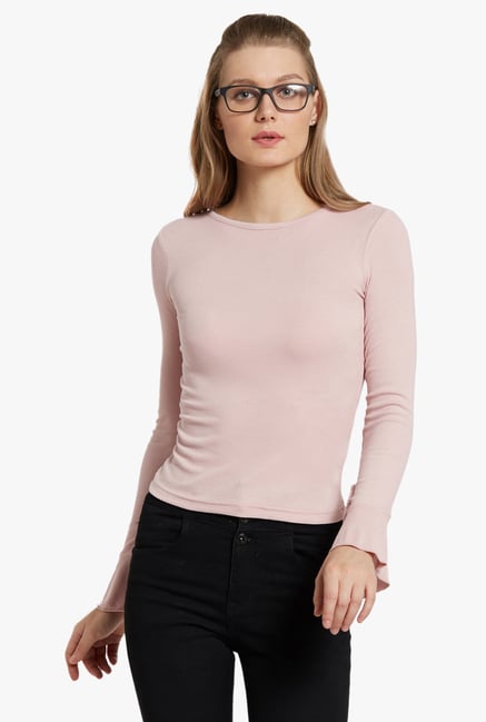 Globus Peach Round Neck Top Globus Peach Round Neck Top