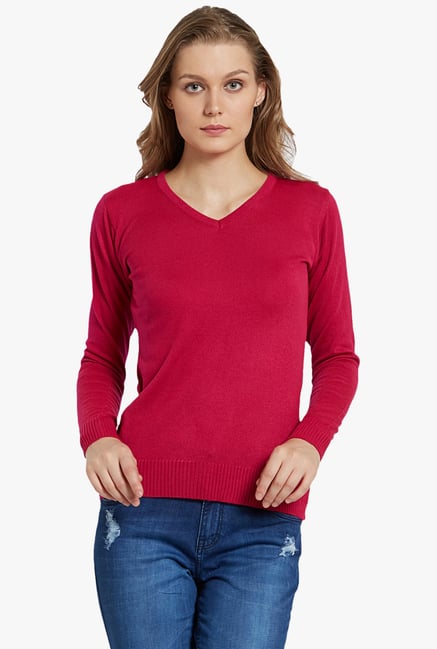 Globus Pink V Neck Pullover Globus Pink V Neck Pullover