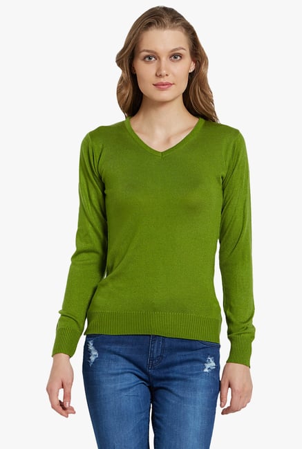 Globus Green V Neck Pullover Globus Green V Neck Pullover