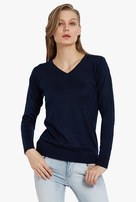 Globus Navy V Neck Pullover Globus Navy V Neck Pullover