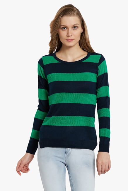 Globus Green Striped Pullover Globus Green Striped Pullover