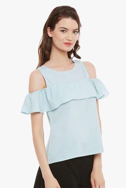 Athena Blue Printed Top Athena Blue Printed Top