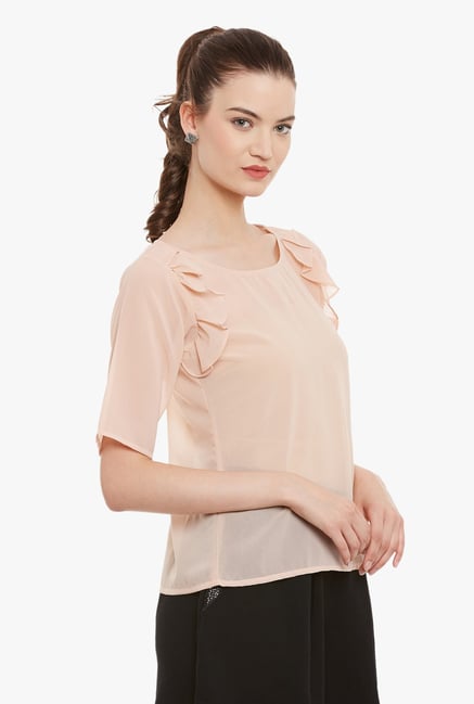 Athena Beige Regular Fit Top Athena Beige Regular Fit Top