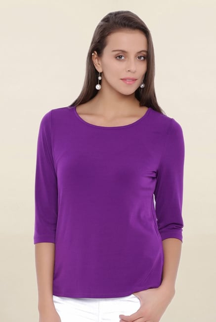Avirate Purple Round neck Top Avirate Purple Round neck Top