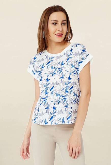 Avirate White Printed Top Avirate White Printed Top