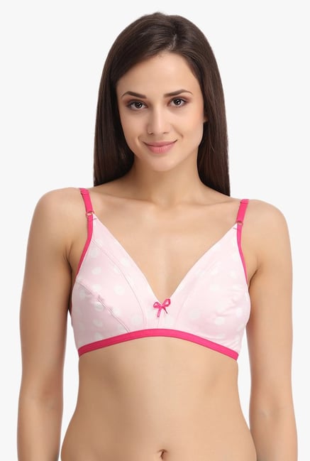 Clovia Pink Non Wired Non Padded Everyday Bra Clovia Pink Non Wired Non Padded Everyday Bra