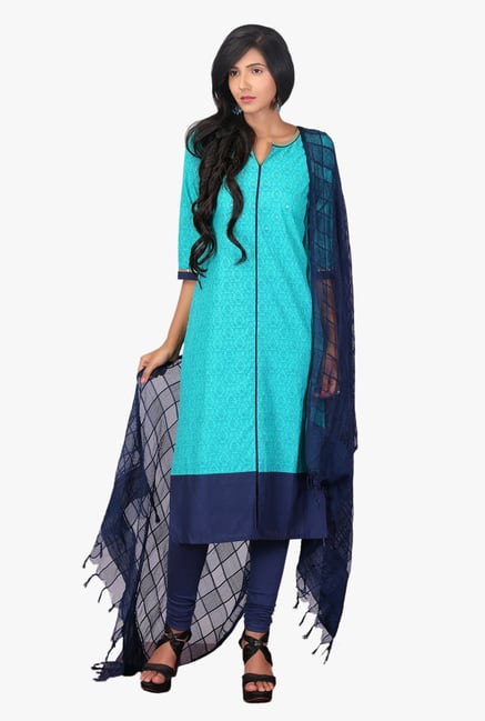 Aurelia Turquoise Printed Cotton Kurta Aurelia Turquoise Printed Cotton Kurta
