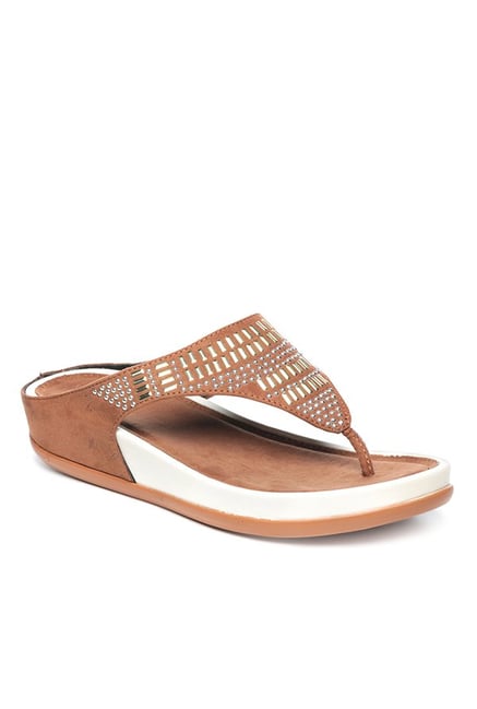Pavers England Brown Thong Wedges Pavers England Brown Thong Wedges