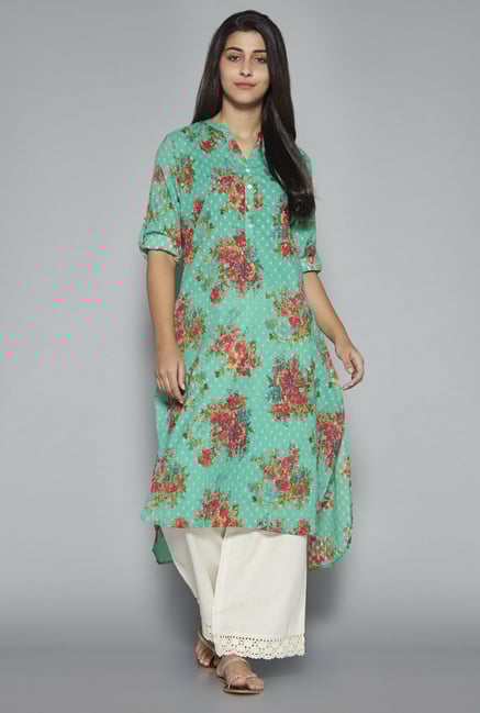 Utsa by Westside Turquoise Pure Cotton Kurta Utsa by Westside Turquoise Pure Cotton Kurta